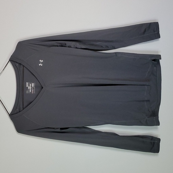 UNDER Armour heatgear gray sx fitted athletic long sleeve shirt - Picture 1 of 5